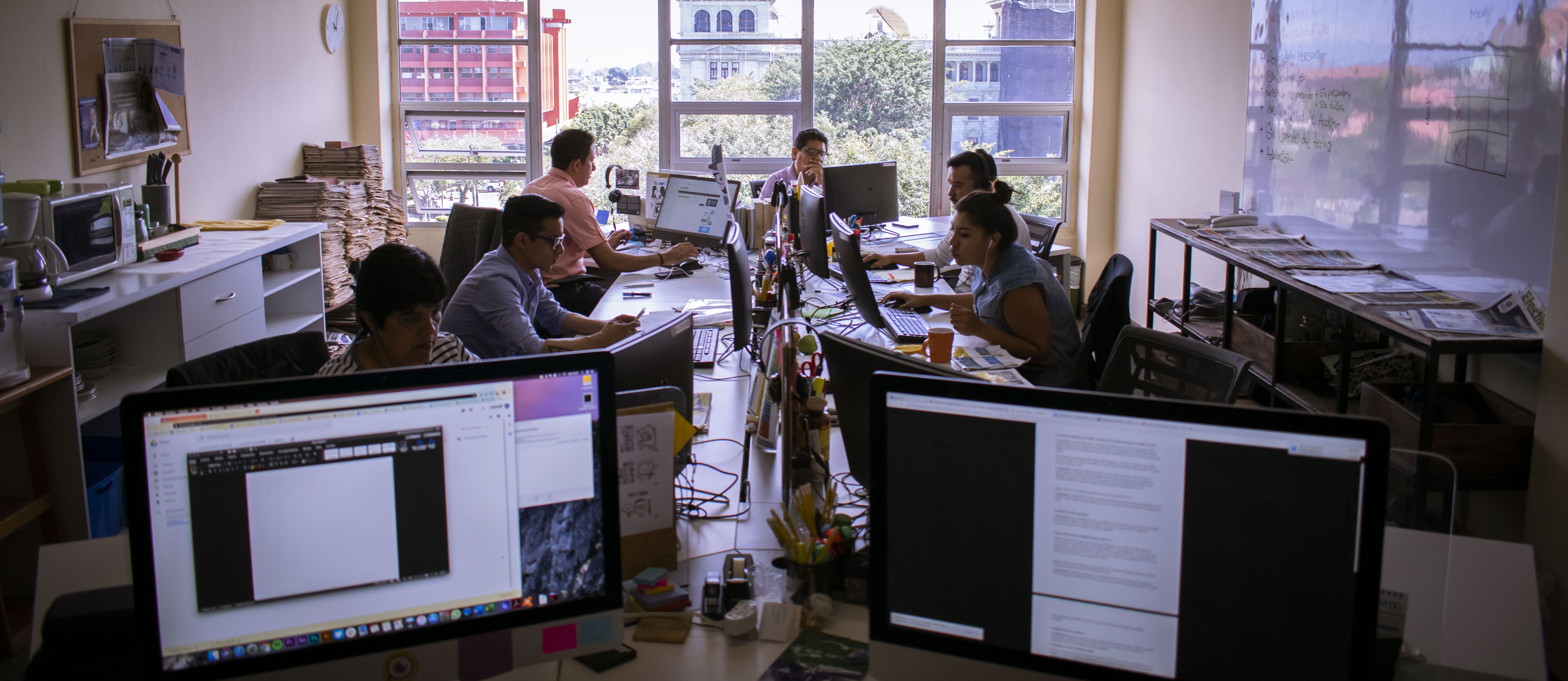 Primera sala de redacción de Confirmado, Ciudad de Guatemala 2019